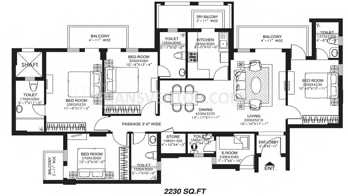 DLF Newtown Heights Floor Plan 1