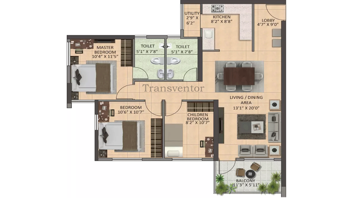 Shapoorji Joyville Floor Plan 4
