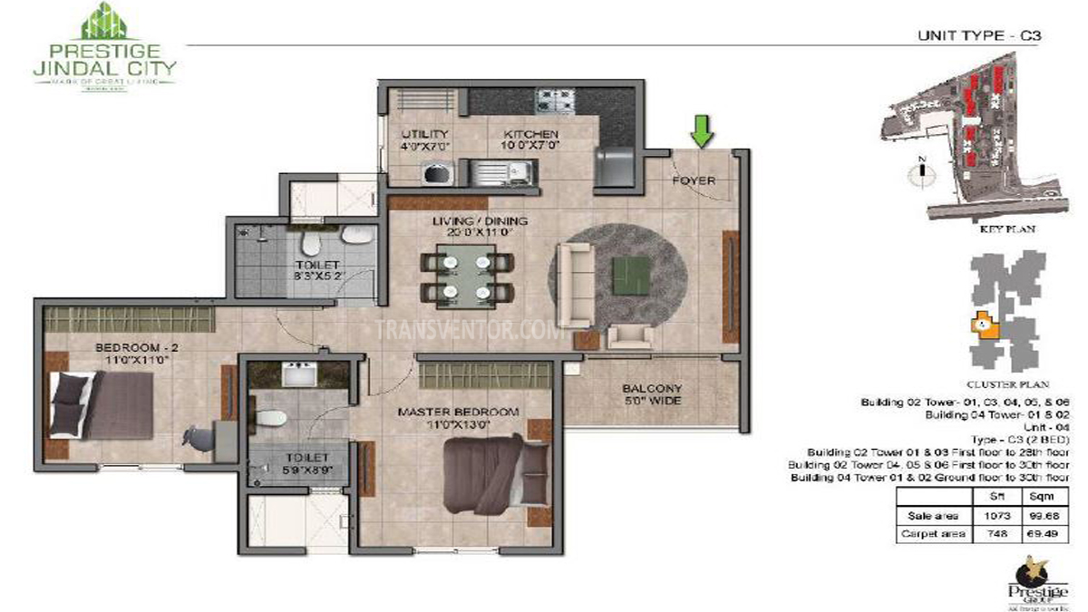 Prestige Jindal City Floor Plan 3