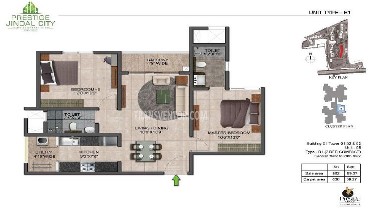 Prestige Jindal City Floor Plan 2